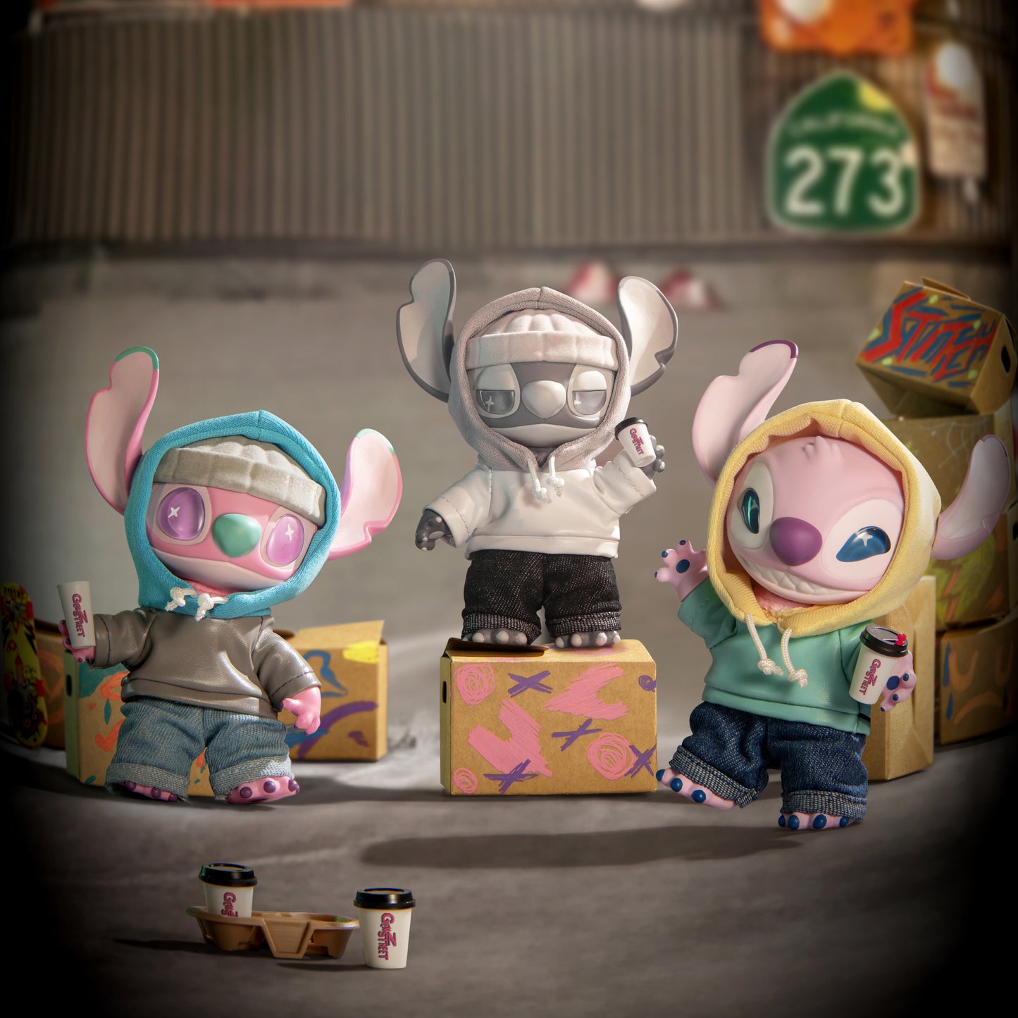 Disney Kollekció - Stitch GenZ Street Collection Vinyl Plüss Zsákbamacska