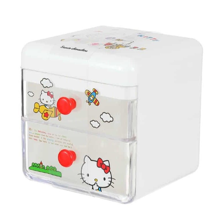 Sanrio kollekció - Hello Kitty 2 fiókos felső tárolós tárolódoboz