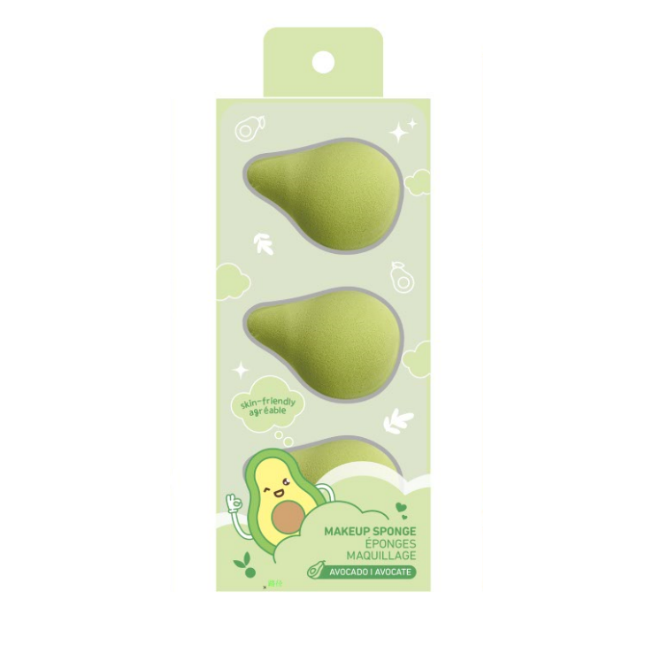 Fun Fruit sminkszivacs készlet 3db - avokádó
