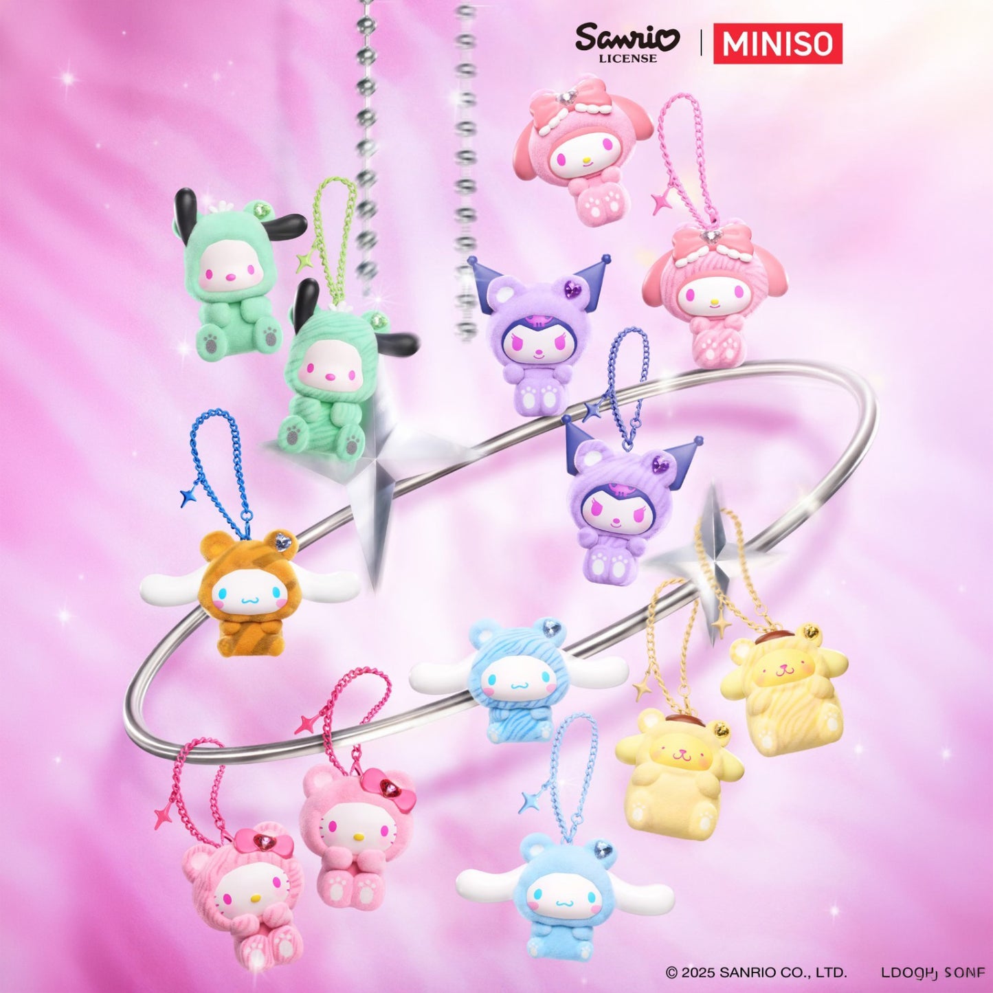 Sanrio Kollekció - Gem Forest Flocked Pendant Zsákbamacska