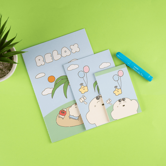 Guji Guji Kollekció - fűzött jegyzetfüzet csomag 3db (kék)