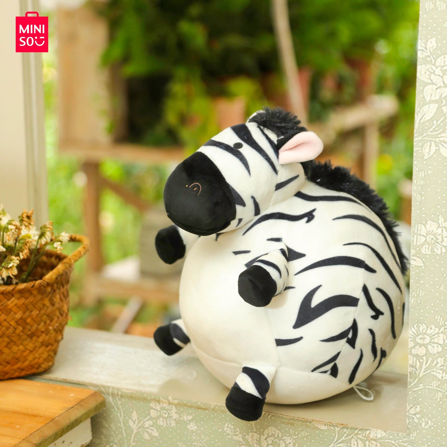 Kerek zebra plüss