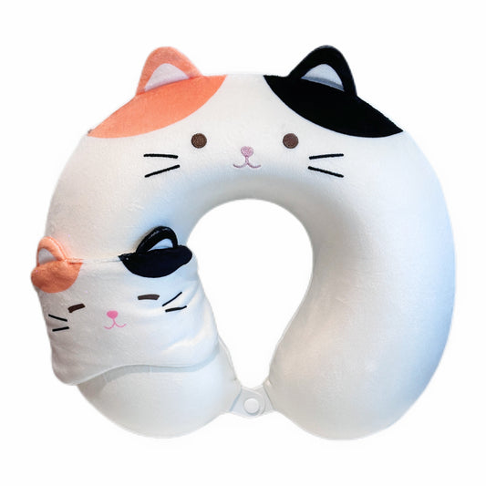 Állatos memóriahabos nyakpárna szemmaszkkal