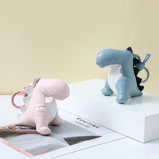 Műbőr dinoszaurusz plüss kulcstartók