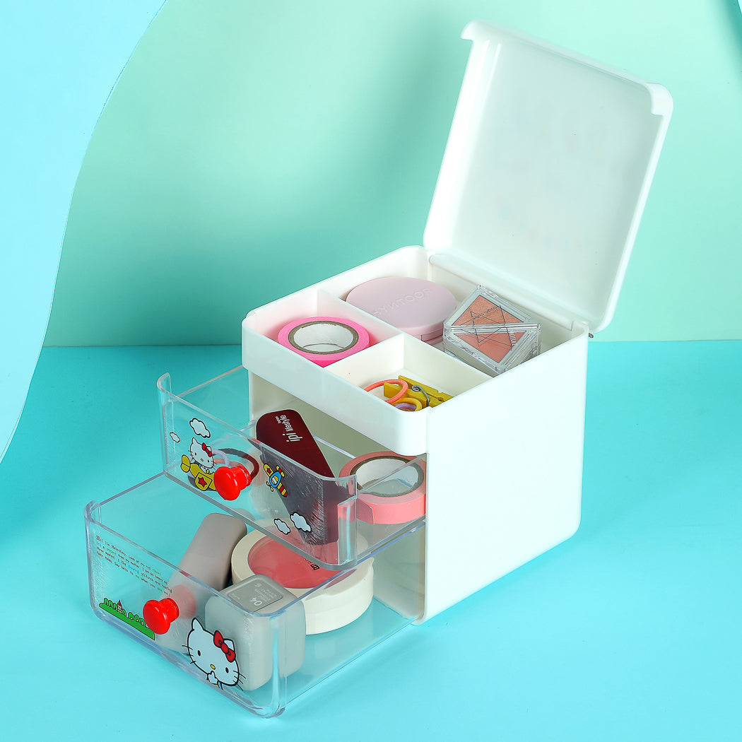 Sanrio Kollekció - Hello Kitty 2 fiókos felső tárolós tárolódoboz