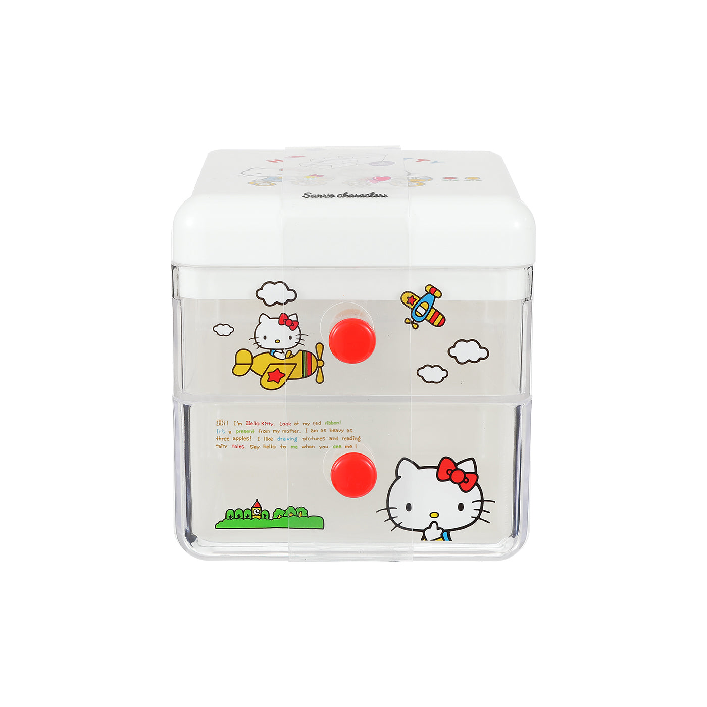 Sanrio kollekció - Hello Kitty 2 fiókos felső tárolós tárolódoboz