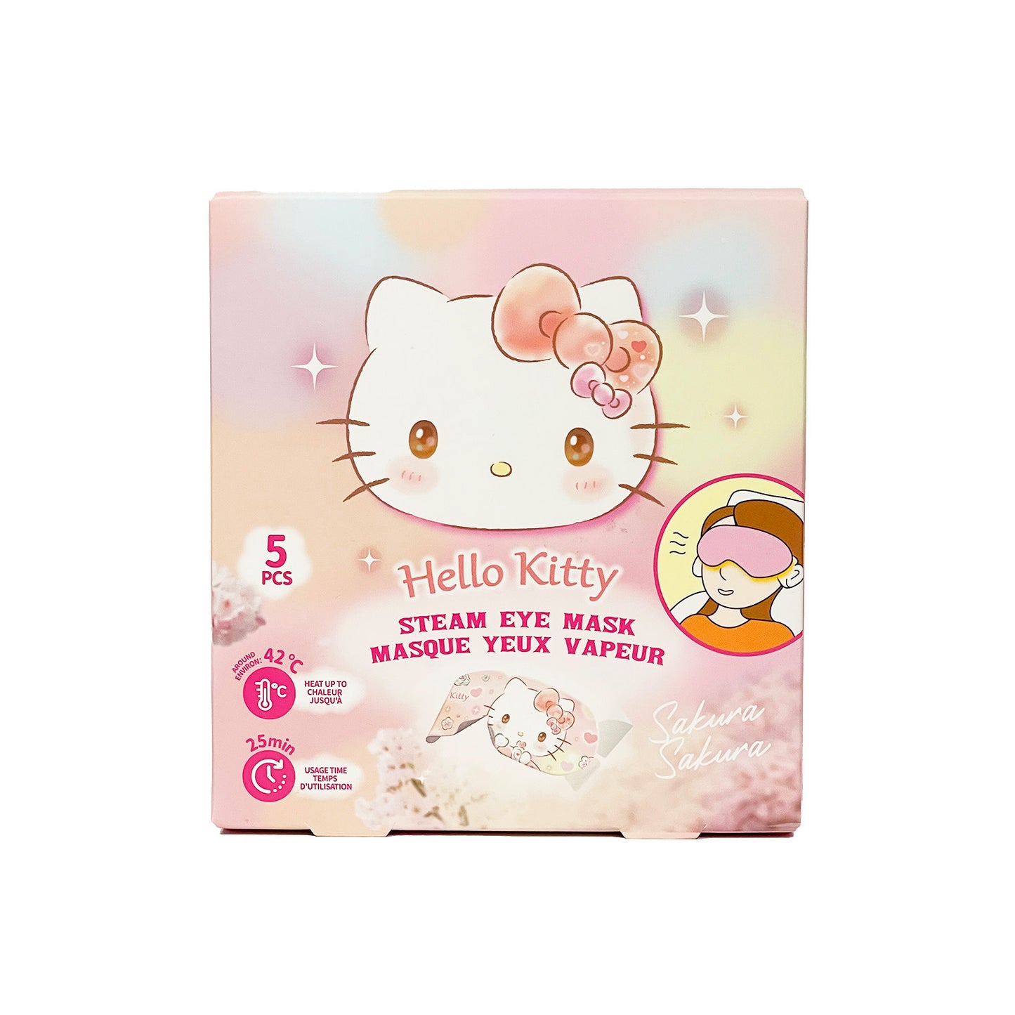 Sanrio kollekció - Hello Kitty Steam szemmaszk sakura kivonattal 5db