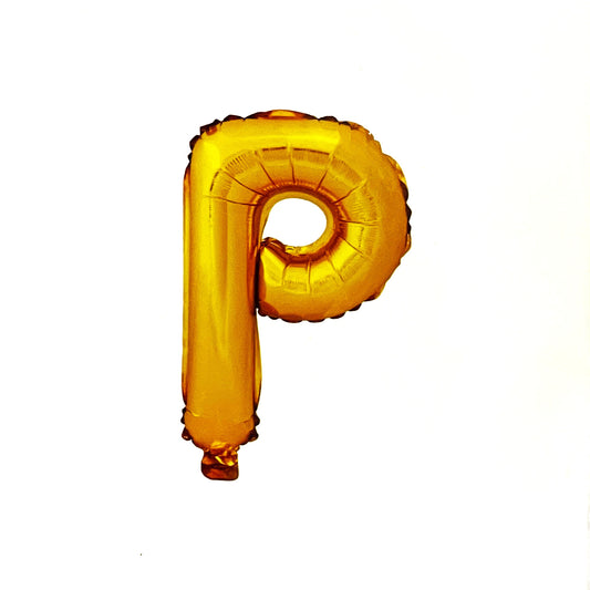 "P" Betű lufi - arany