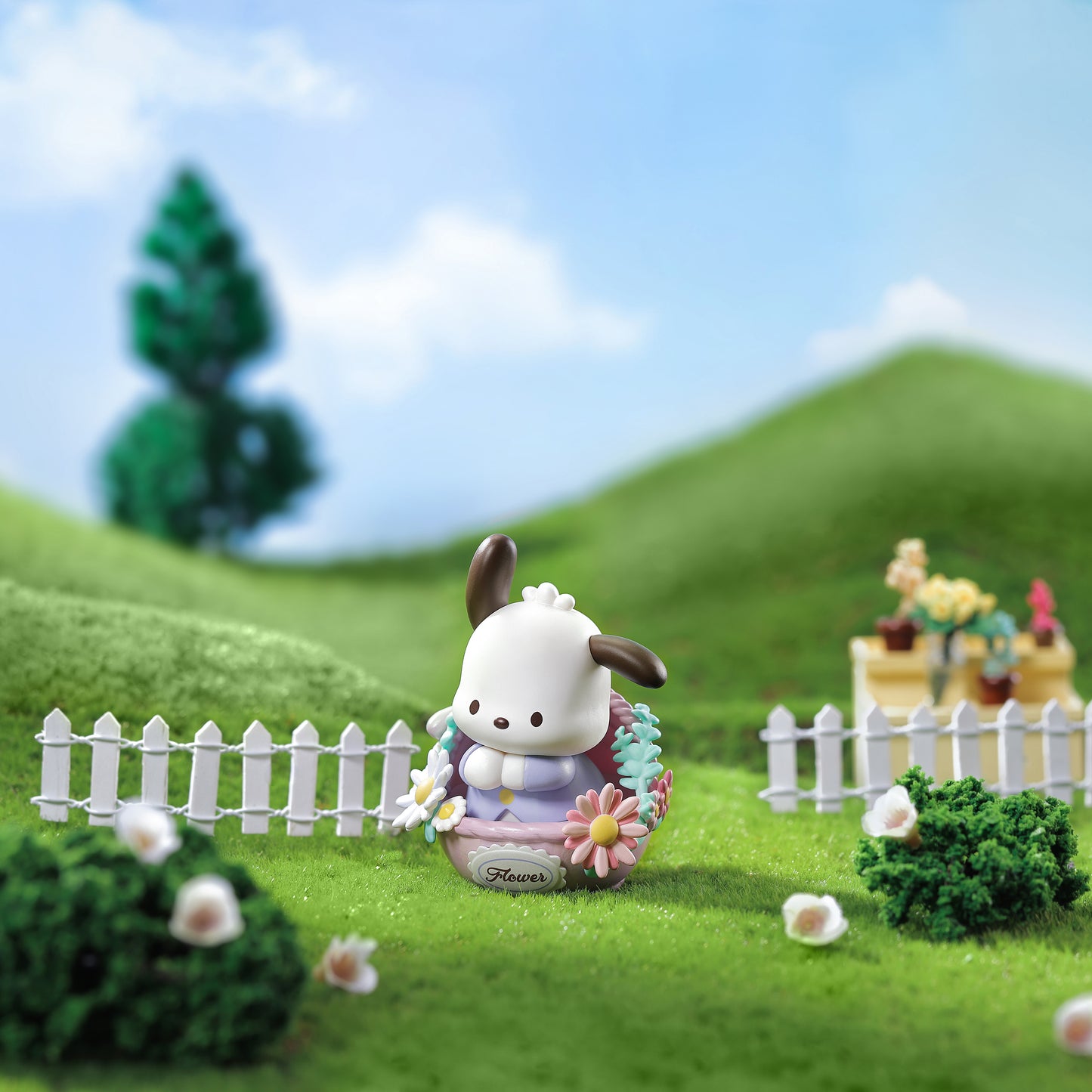 Sanrio Kollekció - Pochacco Virágos sorozat Zsákbamacska