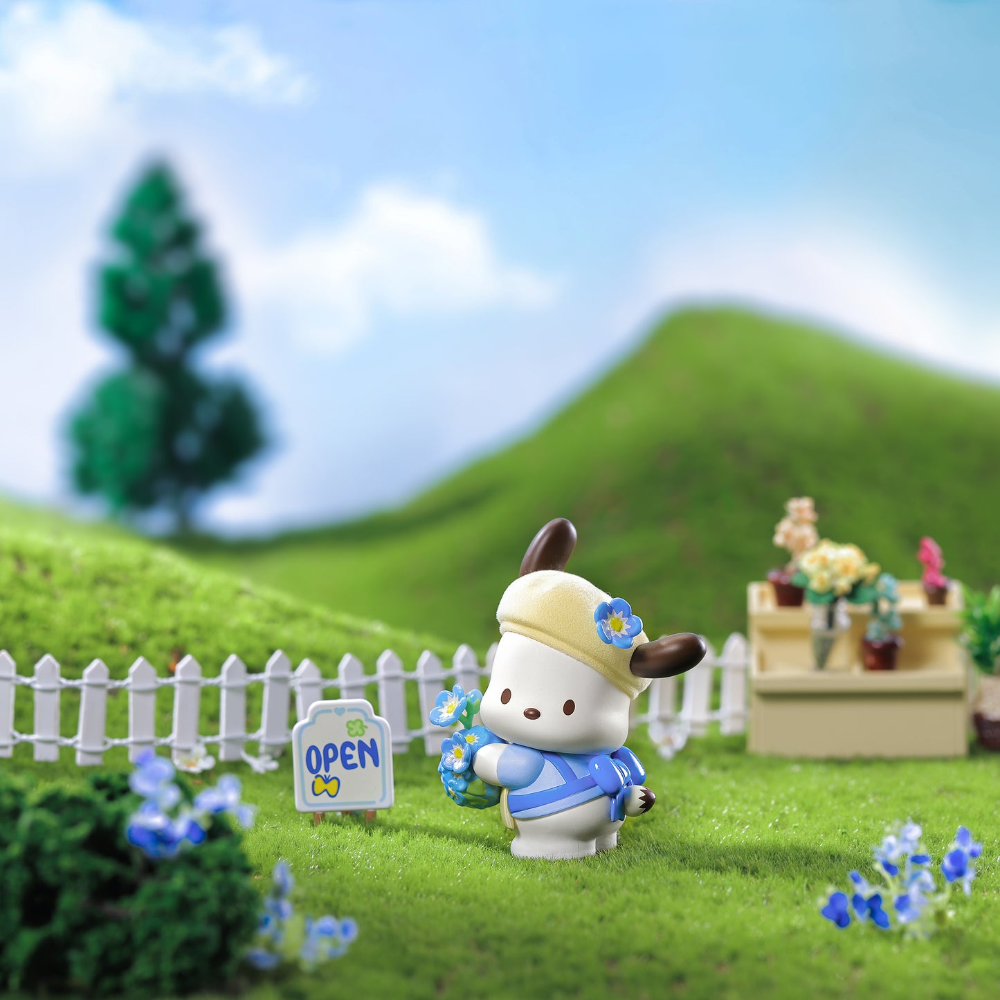 Sanrio Kollekció - Pochacco Virágos sorozat Zsákbamacska