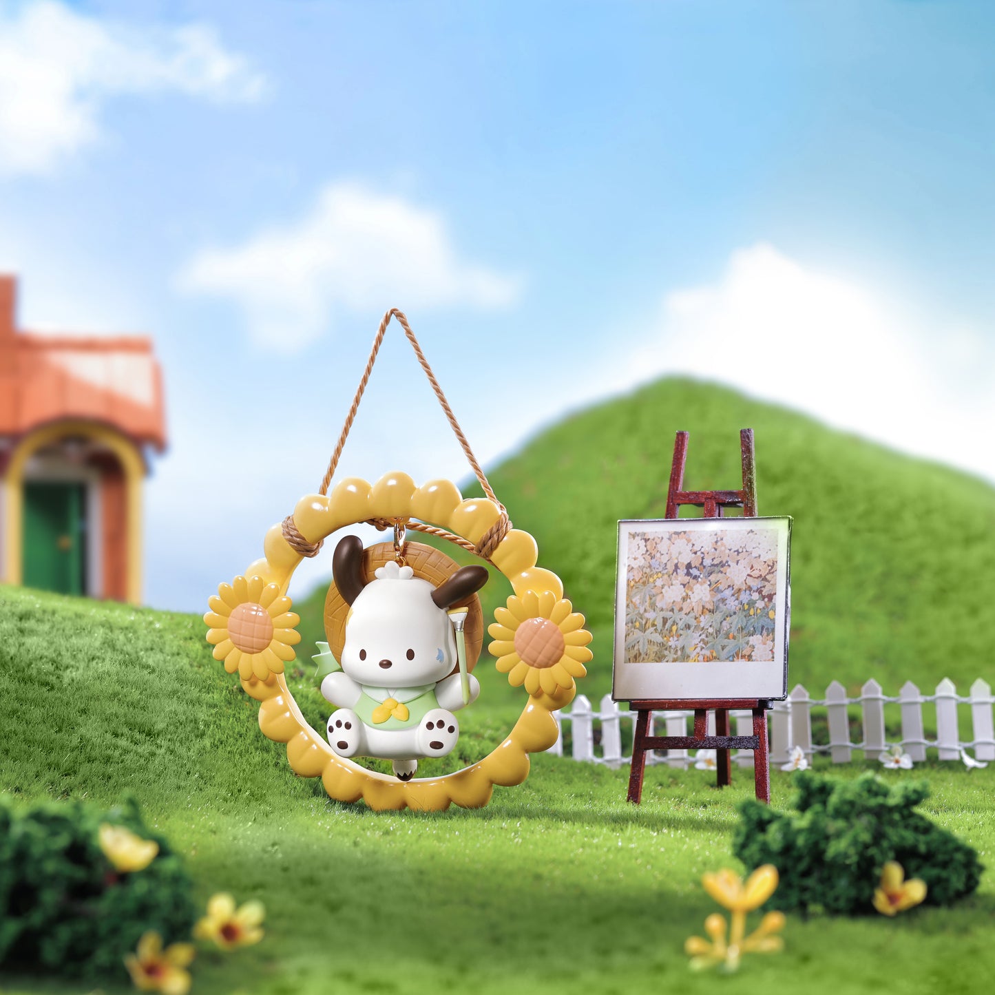 Sanrio Kollekció - Pochacco Virágos sorozat Zsákbamacska