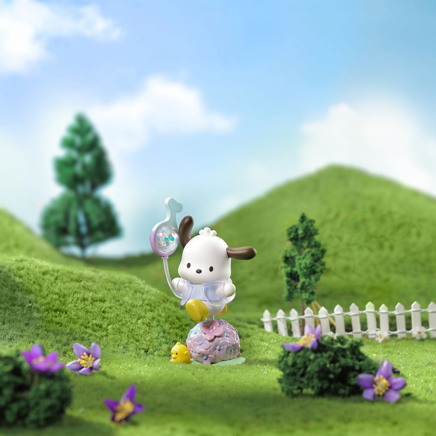 Sanrio Kollekció - Pochacco Virágos sorozat Zsákbamacska