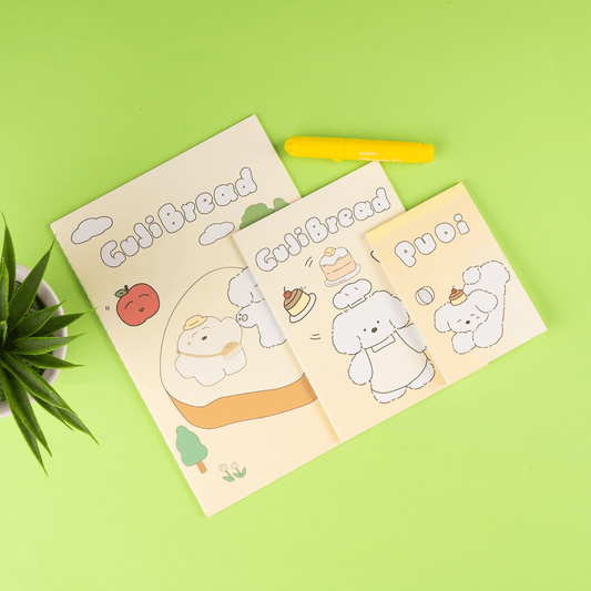 Guji Guji Kollekció - fűzött jegyzetfüzet csomag 3db (sárga)