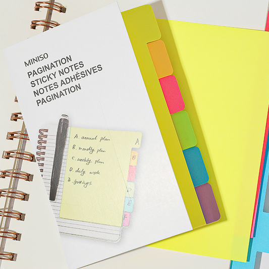 Színes, oldal jelölő cetlik