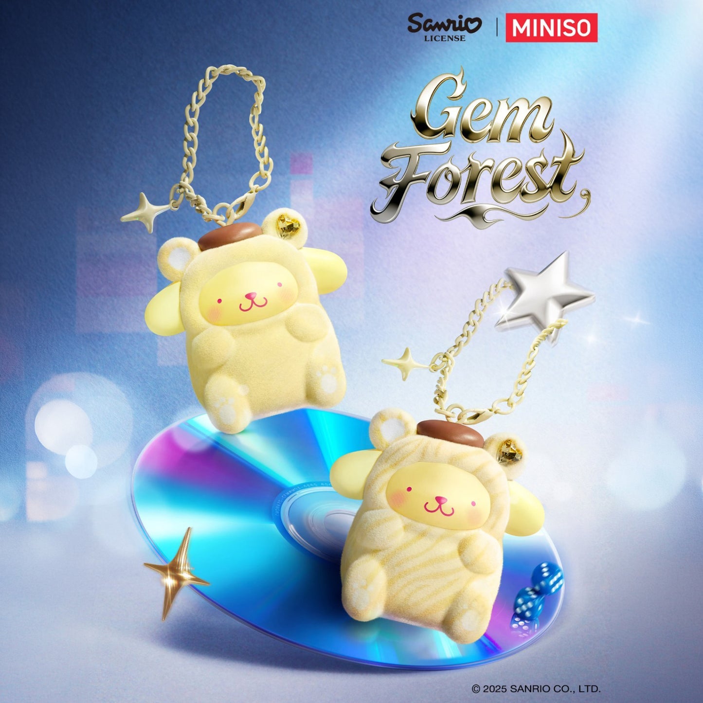 Sanrio Kollekció - Gem Forest Flocked Pendant Zsákbamacska
