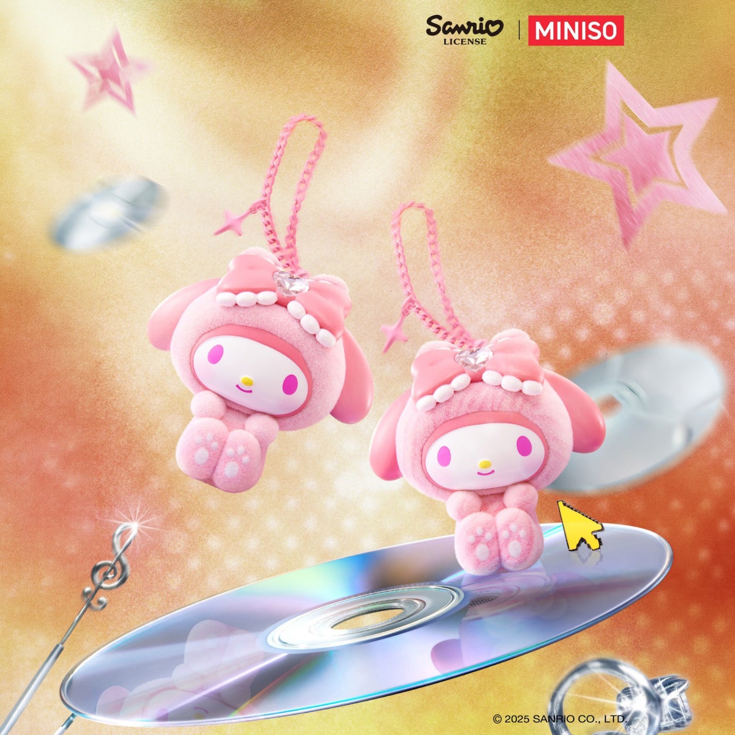 Sanrio Kollekció - Gem Forest Flocked Pendant Zsákbamacska