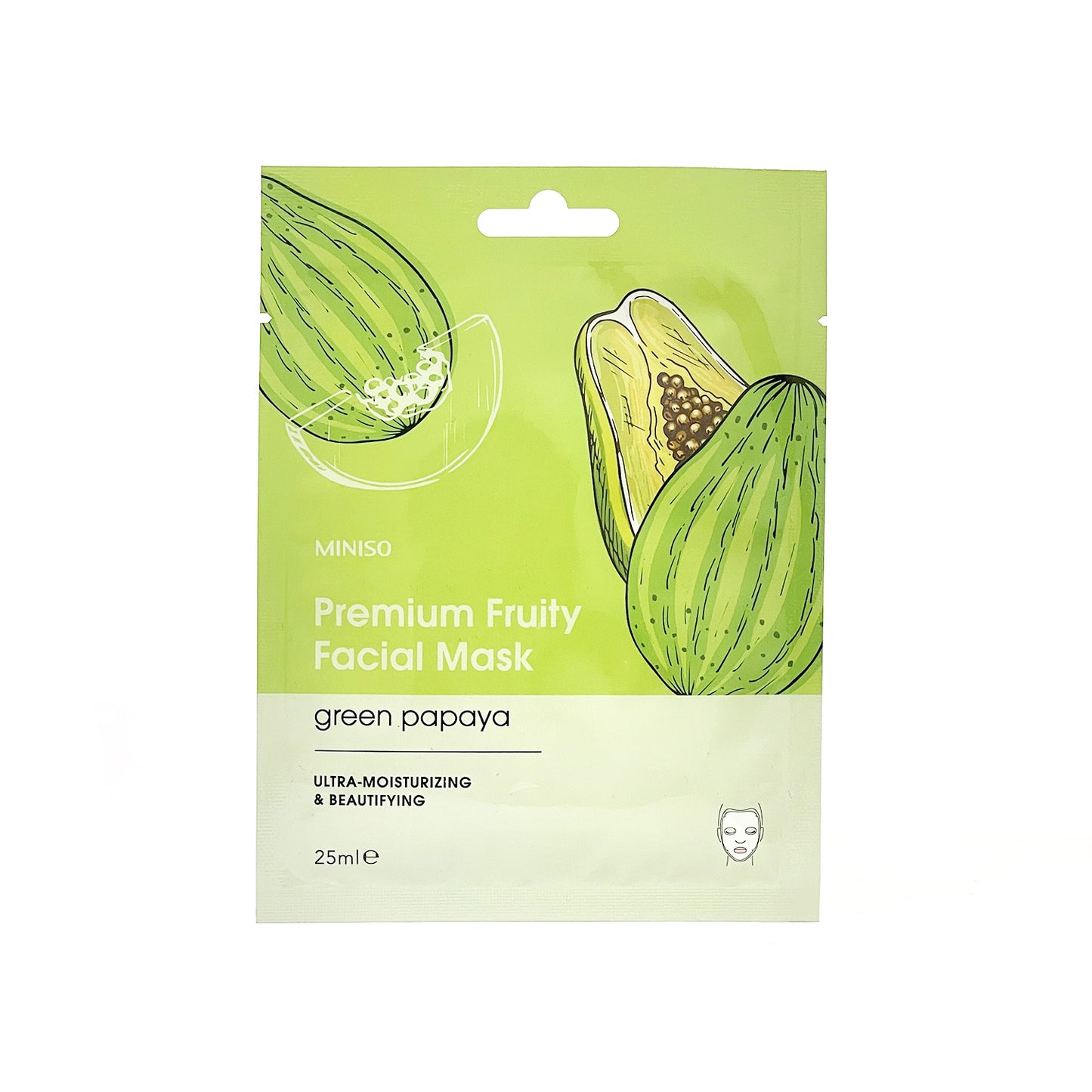 Premium Gyümölcsös hidratáló arcmaszk zöld papaya kivonattal