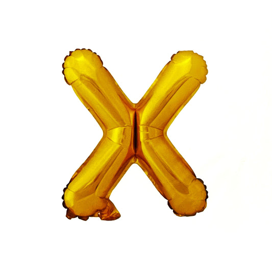 "X" Betű lufi - arany