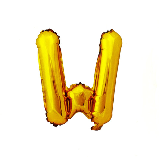 "W" Betű lufi - arany