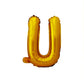 "U" Betű lufi - arany
