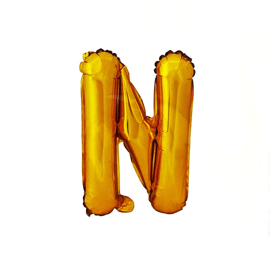 "N" Betű lufi - arany
