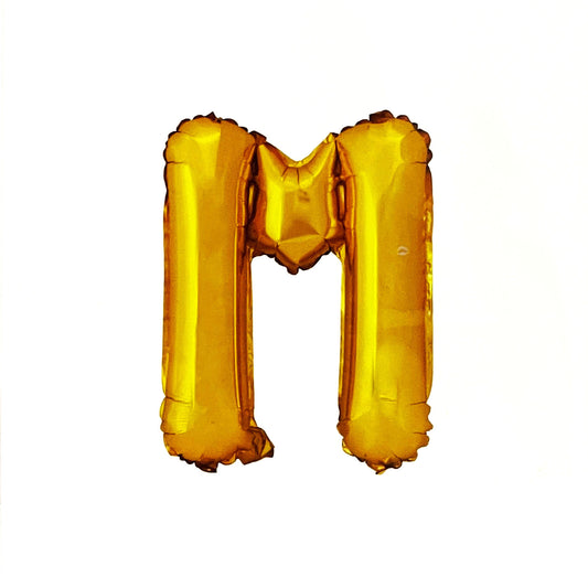 "M" Betű lufi - arany