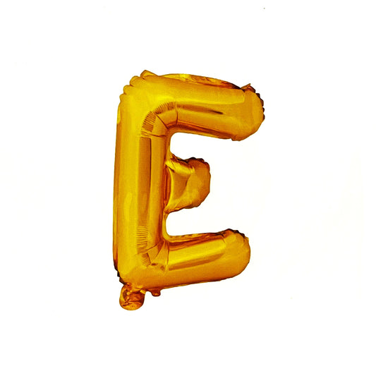 "E" Betű lufi - arany