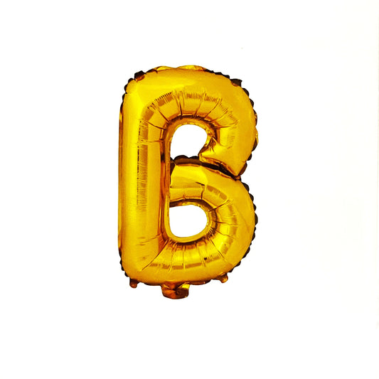 "B" Betű lufi - arany