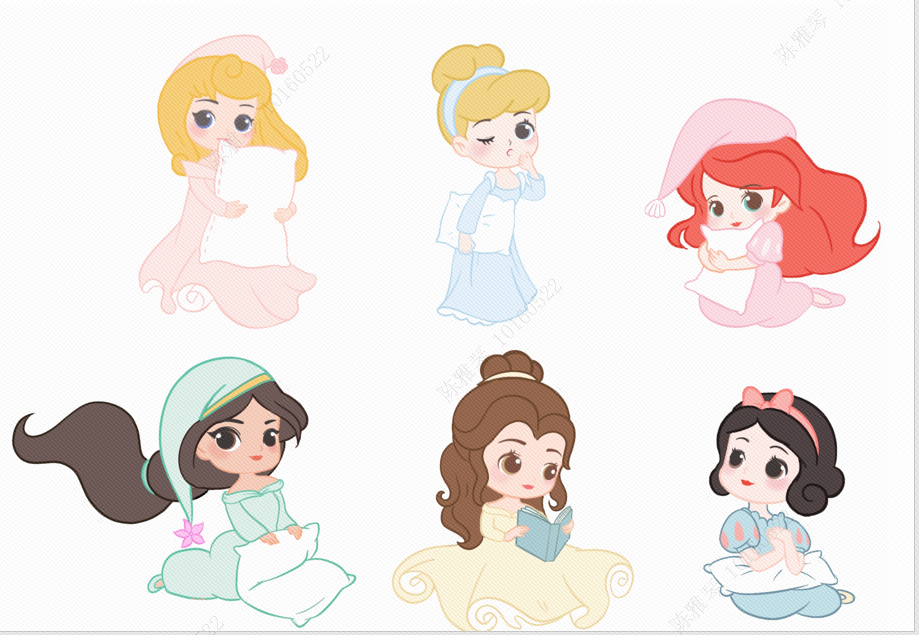 Pizsamás Disney Hercegnők - Zsákbamacska (táskadísz)